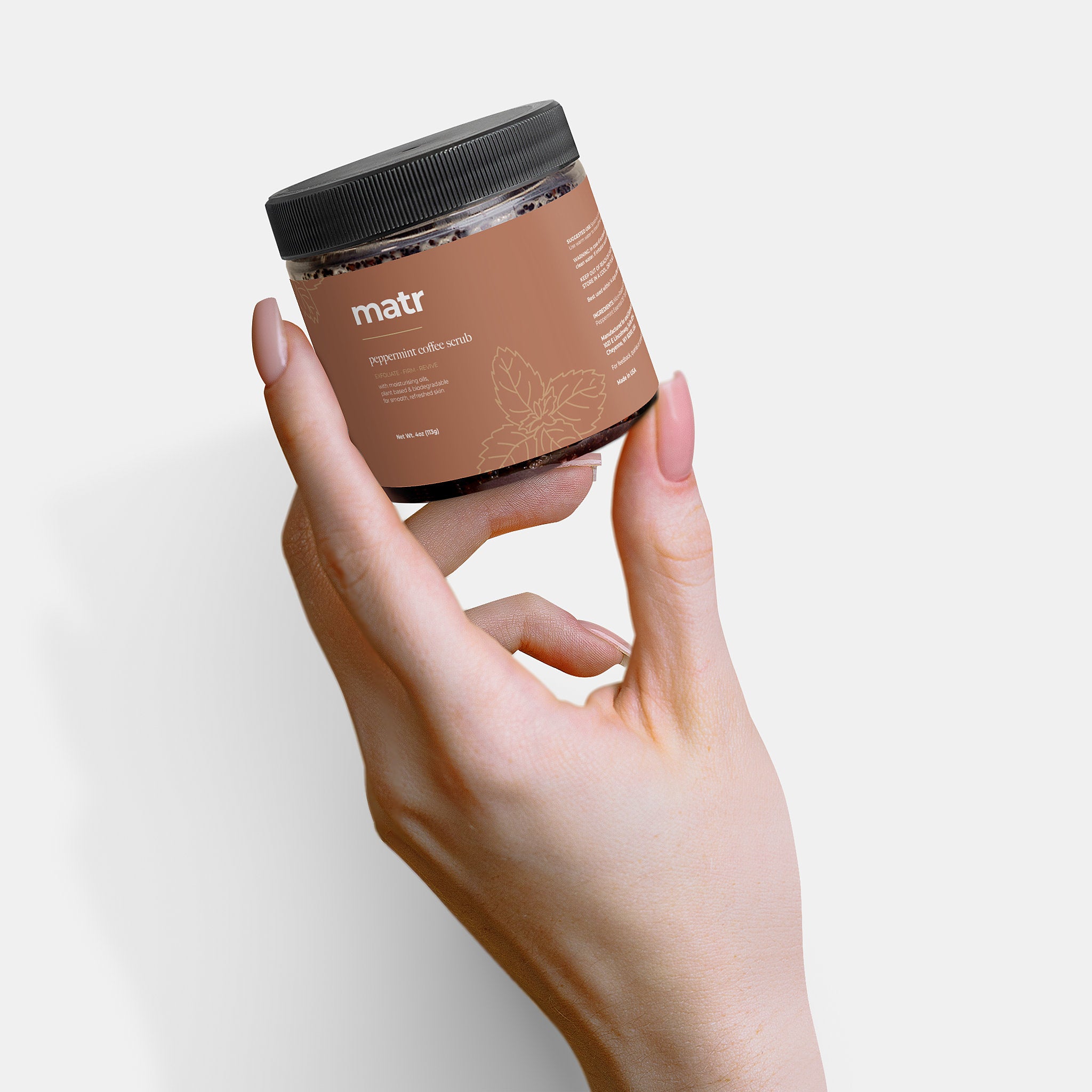Peppermint Coffee Body Scrub for Cellulite & Skin Firmness