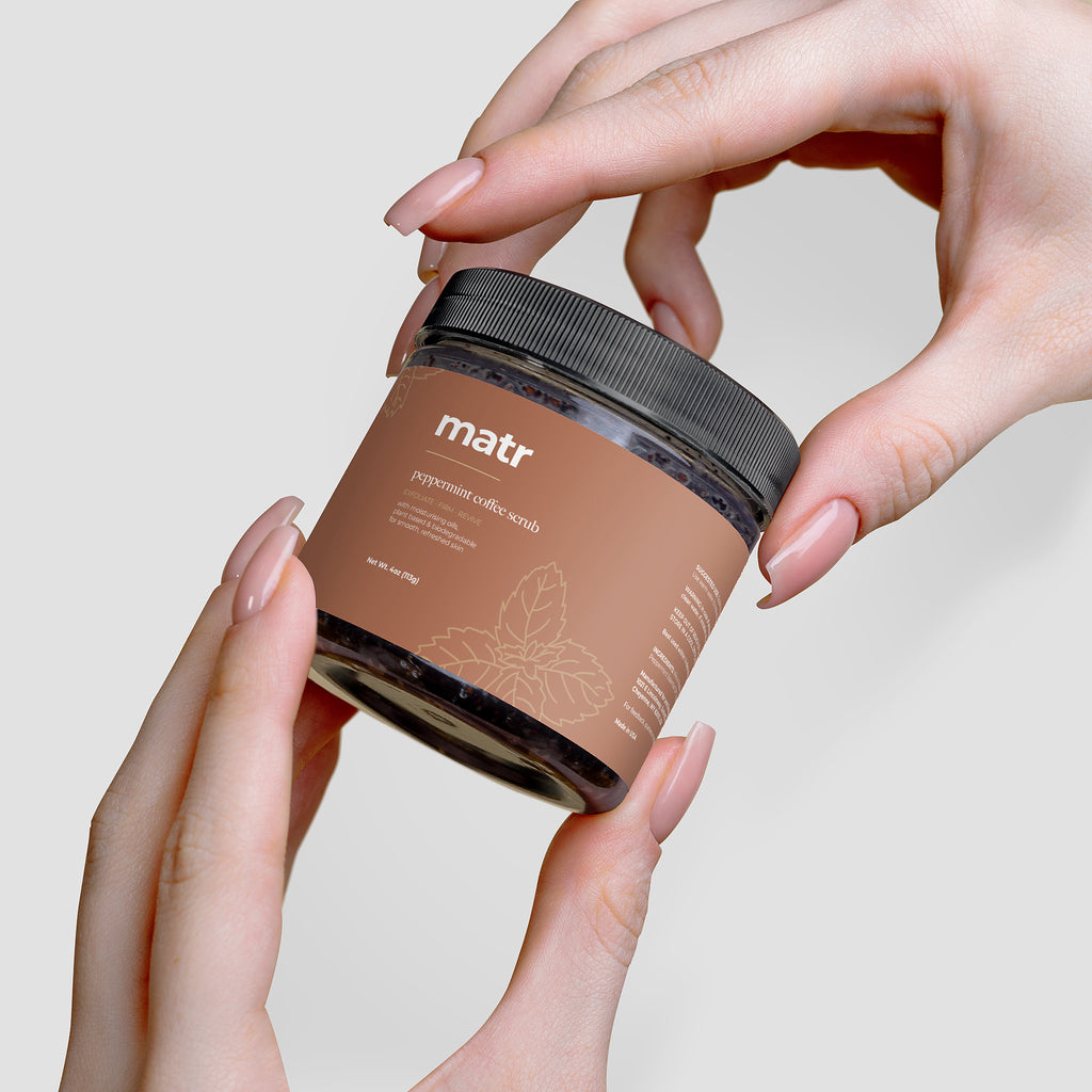Peppermint Coffee Body Scrub for Cellulite & Skin Firmness